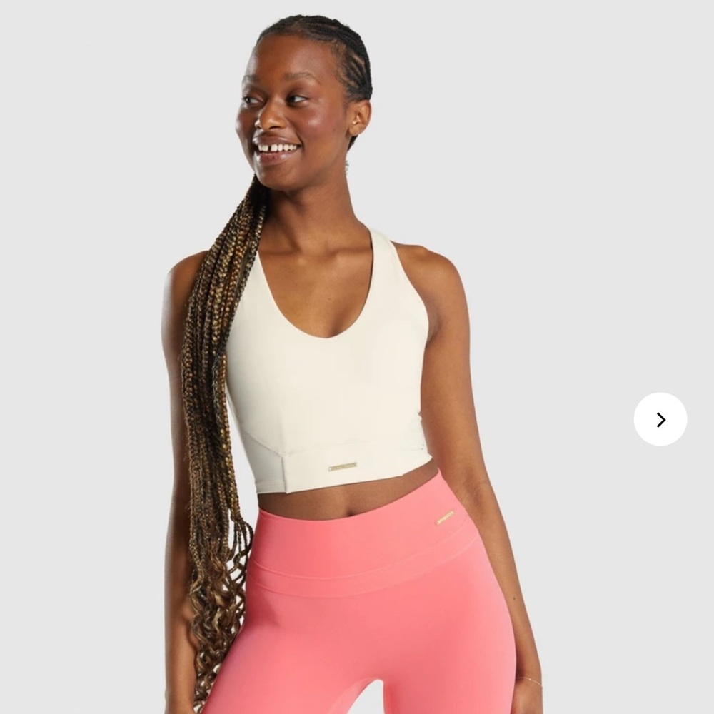Gymshark x Whitney Simmons Crop Tank Unbleached V3